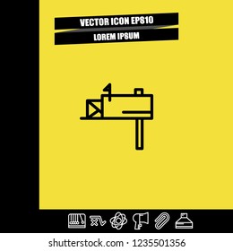 Mailbox icon vector