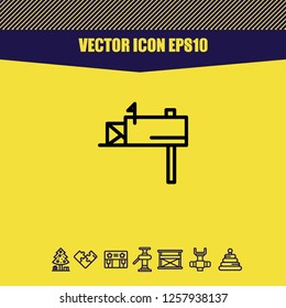 Mailbox icon vector