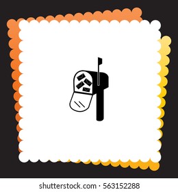 Mailbox   icon. Vector design. 