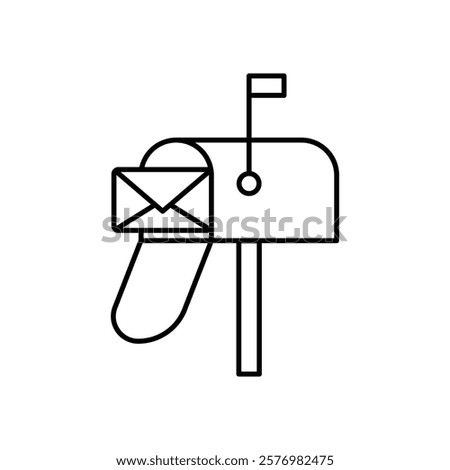 Mailbox Icon vector design line style