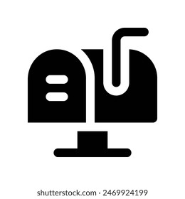 mailbox icon. vector glyph icon for your website, mobile, presentation, and logo design.