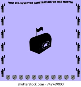 Mailbox icon, vector illustration