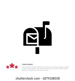 mailbox icon. Vector illustration EPS 10.