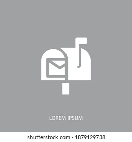 mailbox icon. Vector illustration EPS 10.