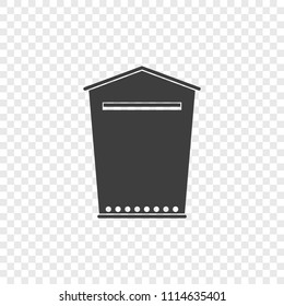 Mailbox icon. Vector illustration on a transparent background.