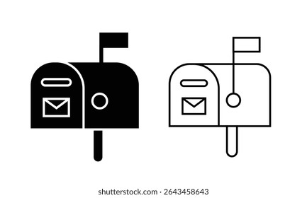 Mailbox icon vector illustration. Silhouette of mailbox vector symbol, Letterbox icon, symbol design for app, website, UI, UX. Vector illustration.