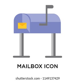 Mailbox icon vector isolated on white background for your web and mobile app design, Mailbox logo concept