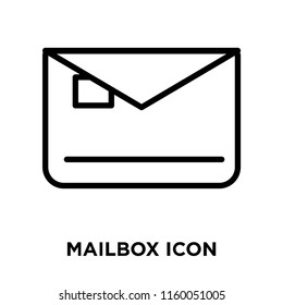 Mailbox icon vector isolated on white background, Mailbox transparent sign , line or linear sign, element design in outline style