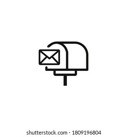 Briefmarkensymbol, Vektorgrafik auf weißem Hintergrund