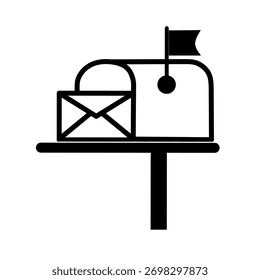 mailbox icon vector on white background