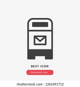 mailbox icon vector. mailbox symbol. mail icon vector symbol. Linear style sign for mobile concept and web design. mail symbol logo illustration. vector graphics - Vector.
