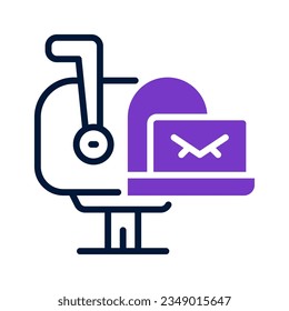 icono de buzón de correo para tu sitio web, móvil, presentación y diseño de logotipo.