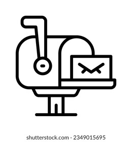 icono de buzón de correo para tu sitio web, móvil, presentación y diseño de logotipo.