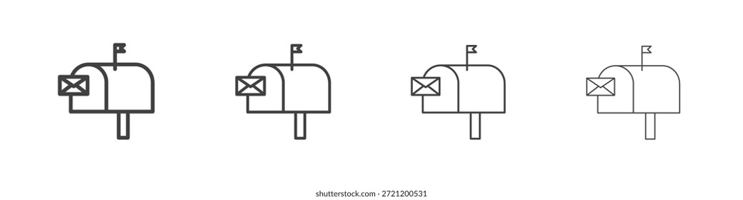 Iconos de buzón para gráficos y Diseños web.