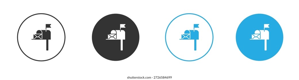Mailbox-Symbole für mobiles Konzept und Webdesign. Vektorgrafik. EPS10