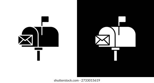 Mailbox icons symbol for web and mobile filled vector isolated