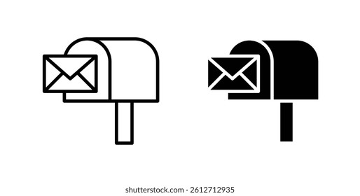 Mailbox icons. thin line vector icons