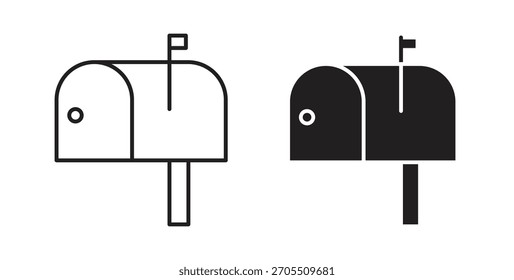 Iconos de buzón para usar Diseño web, logotipo. Ilustración de símbolo.