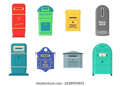 Mailbox illustration with envelope letterbox traditional mail object package delivery check address symbol communication outdoor postbox public send secrecy