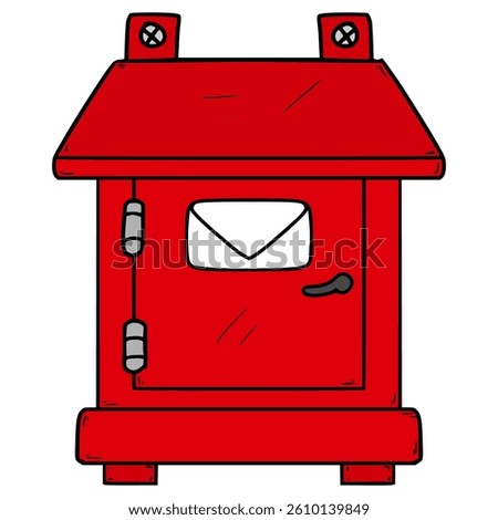 mailbox illustration hand drawn isolated vector