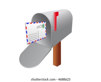 Buzón con una carta entrante