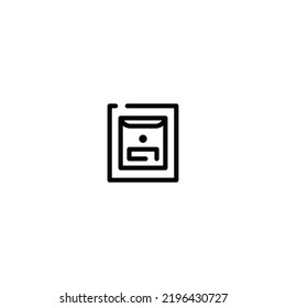 Mailbox incomplete line art icon template