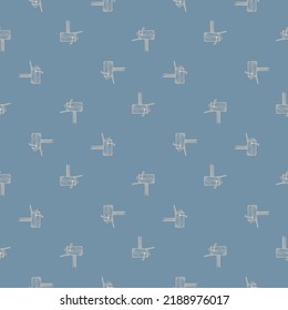 Mailbox with letter engraved seamless pattern. Vintage letterbox in hand drawn style. Sketch texture for fabric, wallpaper, textile, print, title, wrapping paper. Vector illustration.