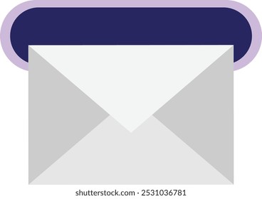 Postfachbuchstabe Nachrichtensymbol, Vektorgrafik, flach