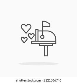 Mailbox line icon. Editable stroke and pixel perfect. Can be used for digital product, presentation, print design and more.