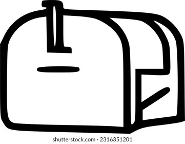 Icono de línea de buzón, signo de vector de contorno, signo de pictograma de estilo lineal, símbolo, vector, arte