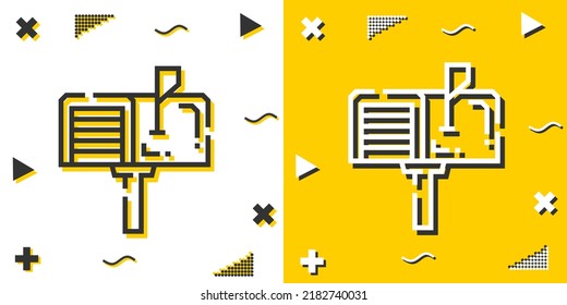 icono de la línea de buzón. Estilo de esquema simple.signo lineal de buzón. Ilustración vectorial aislada en fondo blanco. EPS de trazo editable 10