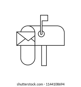 Mailbox line icon, vector illustration design. Communication collection.