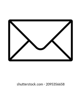 El icono vectorial aislado de línea de buzón se puede modificar fácilmente y editar

