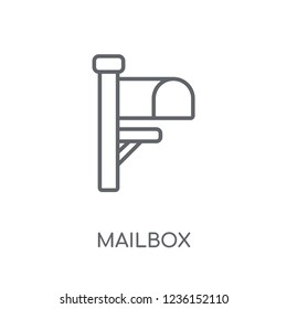 Mailbox linear icon. Modern outline Mailbox logo concept on white background from Communication collection. Suitable for use on web apps, mobile apps and print media.