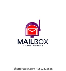 Mailbox Logo Design Image Stock 