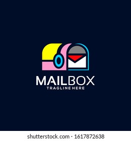 Mailbox Logo Design Image Stock 