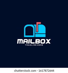 Mailbox Logo Design Image Stock 