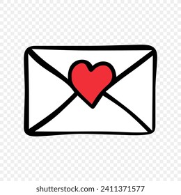 Mailbox love icon, Valentine's Day concept. Ready to apply to your design. Vector illustration. 