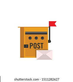 Mailbox with mail vector icon