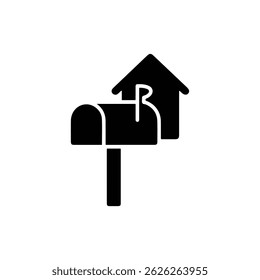 Mailbox Near a House Icon