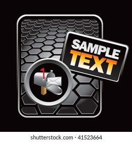mailbox on black hexagon advertisement