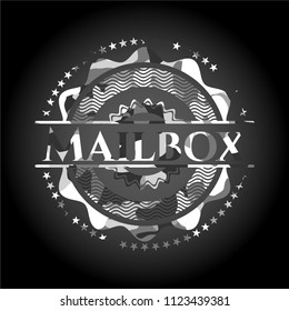 Mailbox on grey camo texture