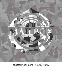 Mailbox on grey camo texture