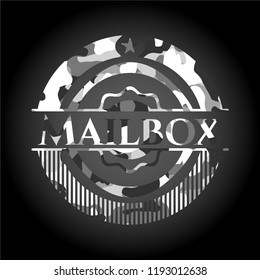 Mailbox on grey camo texture