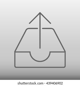 Mailbox Outgoing Vector Icon Illustration