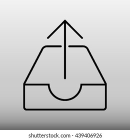 Mailbox Outgoing Vector Icon Illustration