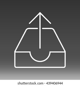 Mailbox Outgoing Vector Icon Illustration