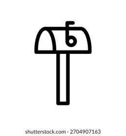 design de vetor de ícone de estrutura de tópicos de caixa de correio válido para aplicativo móvel ou da web