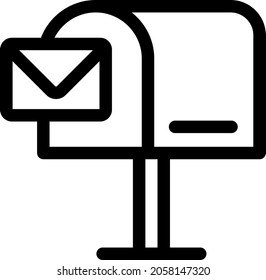 Postfach-Rahmendesign für Vektorsymbol
