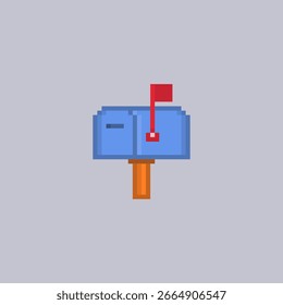 Buzón en estilo de pixel art